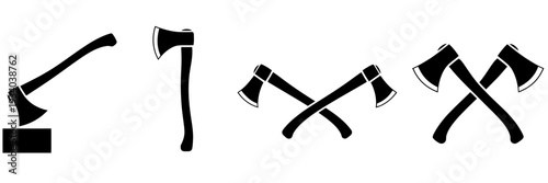 Minimalist Black and White Axes and Logs