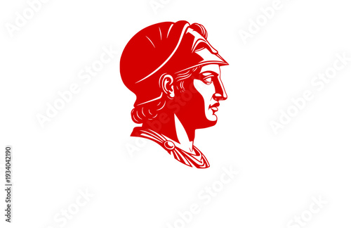 Alexander the Great Profile Silhouette, Ancient History Vector Sticker, Macedonian King and Military Leader Icon