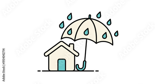 Home Protection Under Umbrella During Rain
