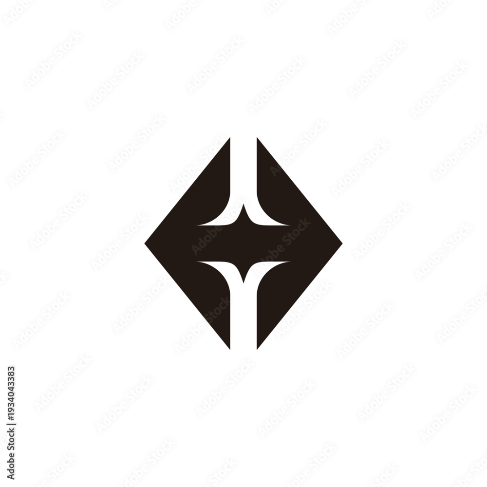 Fototapeta premium letter h simple geometric black logo vector