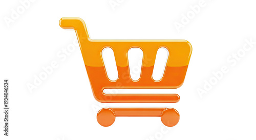 Orange Shopping Cart Icon