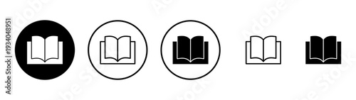Book icon vector. open book sign and symbol. ebook icon
