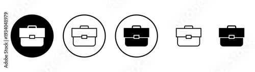 Briefcase icon vector. suitcase sign and symbol. luggage symbol.