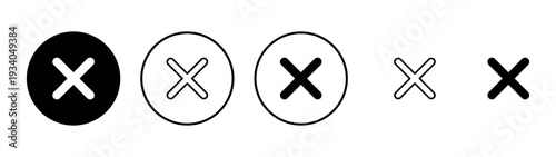 Close icon vector. Delete sign and symbol. cross sign