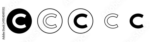 Copyright icon vector. copyright sign and symbol