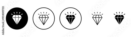 Diamond icon vector. diamond gems sign and symbol