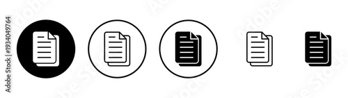 Document icon vector. Paper sign and symbol. File Icon