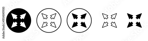 Fullscreen Icon vector. Expand to full screen sign and symbol. Arrows symbol