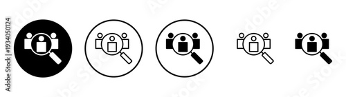 Hiring icon vector. Search job vacancy sign and symbol. Human resources concept. Recruitment