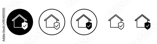 home insurance icon vector. home protection sign and symbol