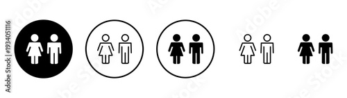 Man and woman icon vector. male and female sign and symbol. Girls and boys