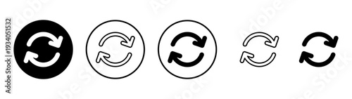 Refresh icon vector. Reload sign and symbol. Update icon.