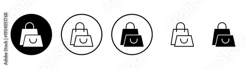 Shopping bag icon vector. shopping sign and symbol