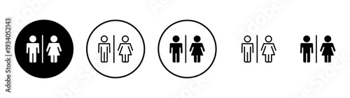 Toilet icon vector. Girls and boys restrooms sign and symbol. bathroom sign. wc, lavatory
