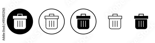 Trash icon vector. trash can icon. delete sign and symbol.