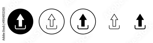 Upload icon vector. load data sign and symbol