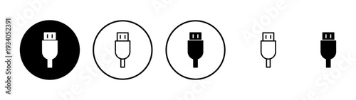 Usb icon vector. Flash disk sign and symbol. flash drive sign.