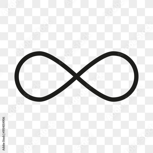 Infinity loop icon. Eternal Vector symbol. Mathematics logic element. Endless motion sign. Boundless cycle concepts shapes art