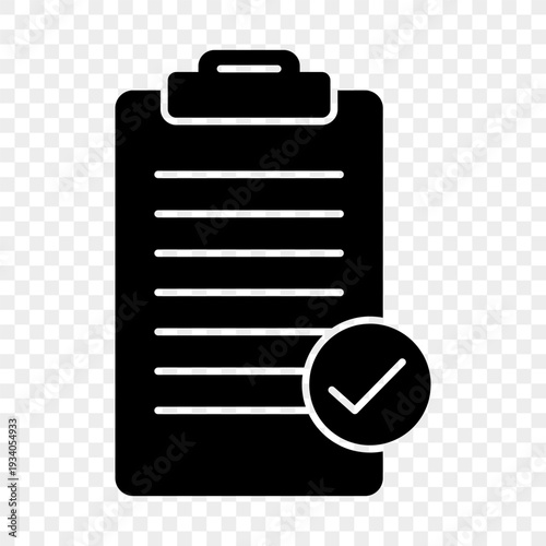 Successful checklist clipboard. Professional management Vector. Productivity task documentation. Satisfactory business reporting.