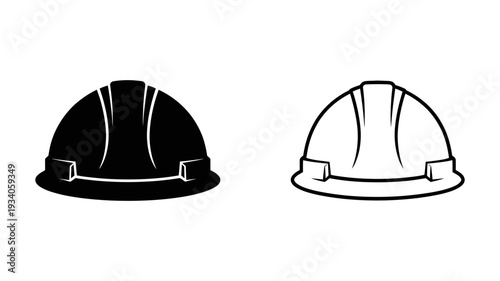A classic safety hard hat icon, essential protective gear for construction and industrial work.
