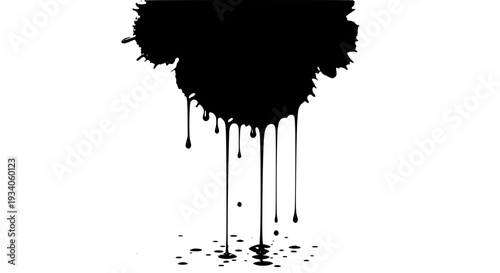 Paint dripping from a brush with black fluid and splatters featuring art, painting, texture with abstract and creative