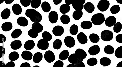 Dots scattered pattern with black and white contrast design featuring abstract, background, texture with minimalist and