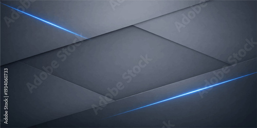 abstract black and white paper texture with clean 3d architecture design featuring futuristic metal reflection in an empty office room space and blank wall pattern