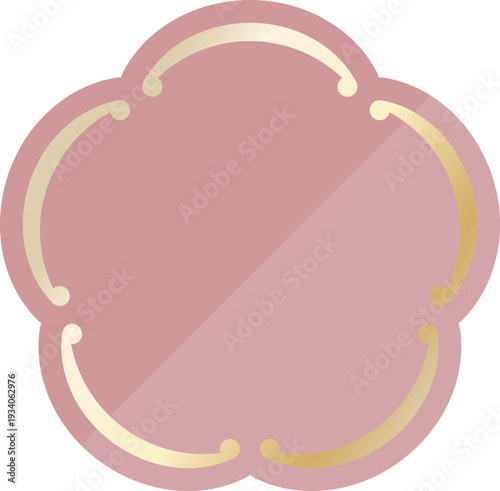 高級感のある和風フレーム　ダスティピンク＆ゴールド