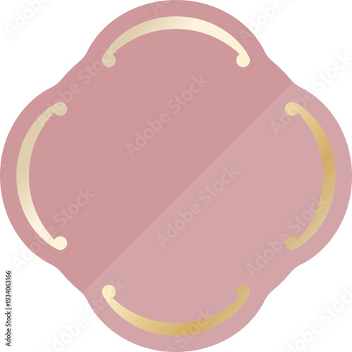 高級感のある和風フレーム　ダスティピンク＆ゴールド