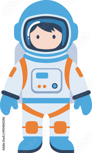 Child Astronaut Vector Illustration Art