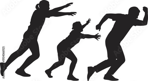 Modern flat vector illustration of professional business people collaborating with artificial intelligence technology for innovative data analysis and corporate success.