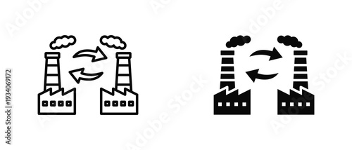 Digital Twin icon set with style outline and solid. vector simple elements for design and presentation.