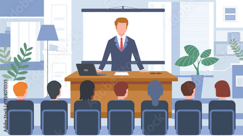 businessman in office