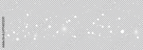 Christmas snowflakes on a transparent background. Snow flakes, snow background. Heavy snowfall, snowflakes in different shapes 