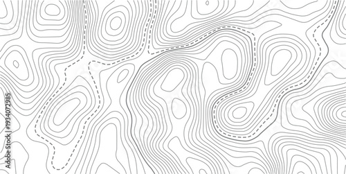 Geography landscape Topo contour map on white background,Geographic line map with elevation assignments. Contour background geographic grid. Vector illustration.