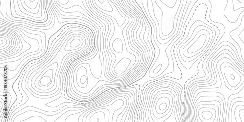 Geography landscape Topo contour map on white background,Geographic line map with elevation assignments. Contour background geographic grid. Vector illustration.