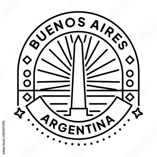 A linear style icon representing buenos