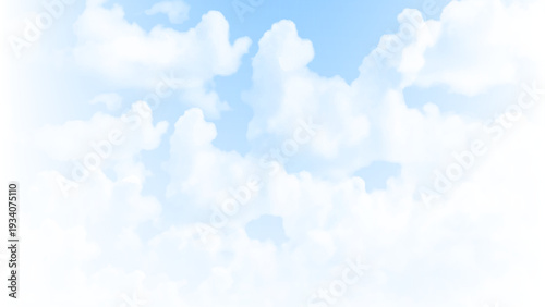 The sky is blue and clear with no clouds. sun is shining brightly, making look even brighter. Scene is peaceful and serene