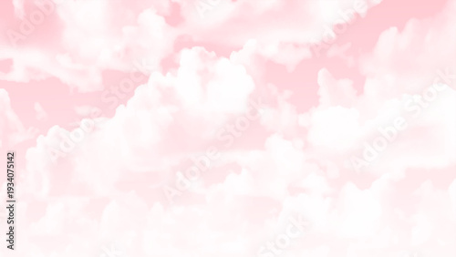 The vast pink sky and white clouds. The sky with clouds beautiful background