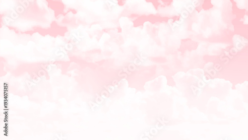 The vast pink sky and white clouds. The sky with clouds beautiful background