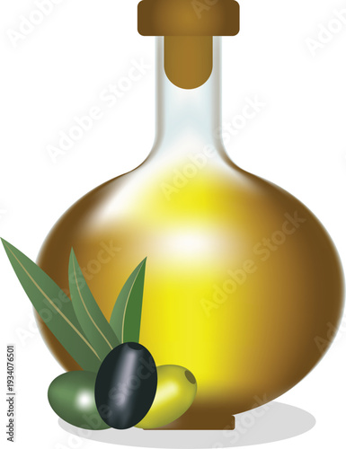 Olive Oil Glass Bottle — Mediterranean Organic Product