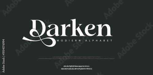 Modern Alphabet Typography Darken Font