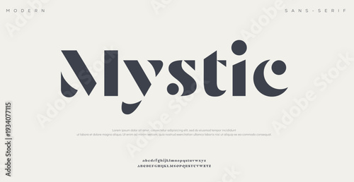 Mystic typography font design element