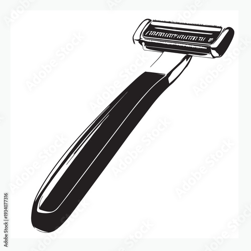 vector illustration of a shaving razor