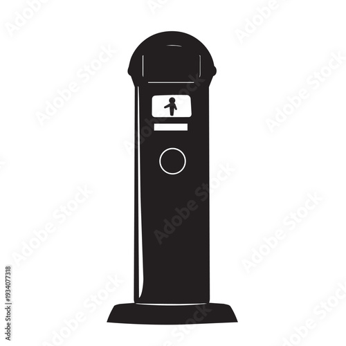 parking meter isolated on white background