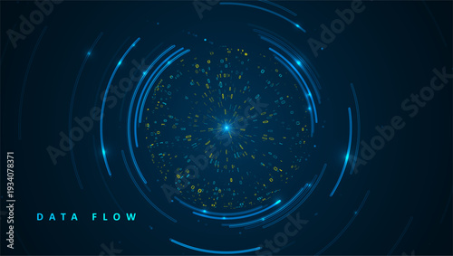 Abstract big data visualization. Big data code representation. Graphic concept for your design