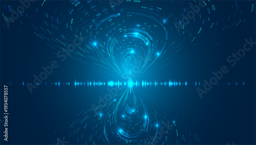 Abstract big data visualization. Big data code representation. Graphic concept for your design