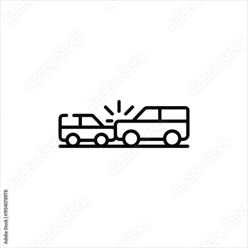 A car accident between a sedan and a van