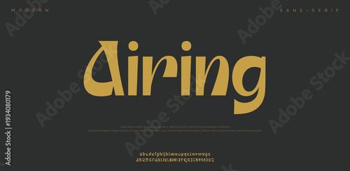 The word Airing in large yellow letters on a dark background