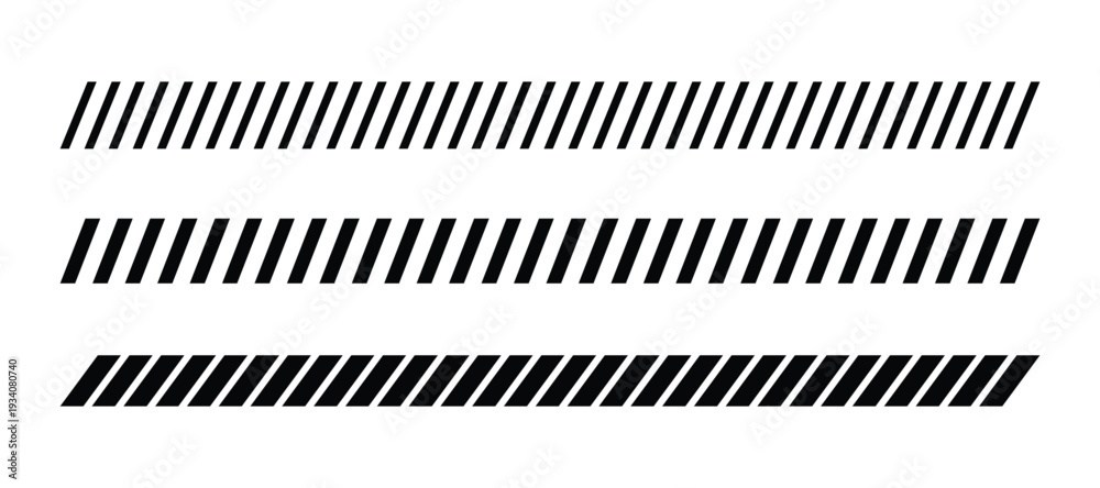 Naklejka premium Abstract diagonal stripe divider set